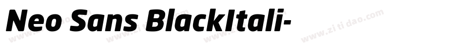 Neo Sans BlackItali字体转换